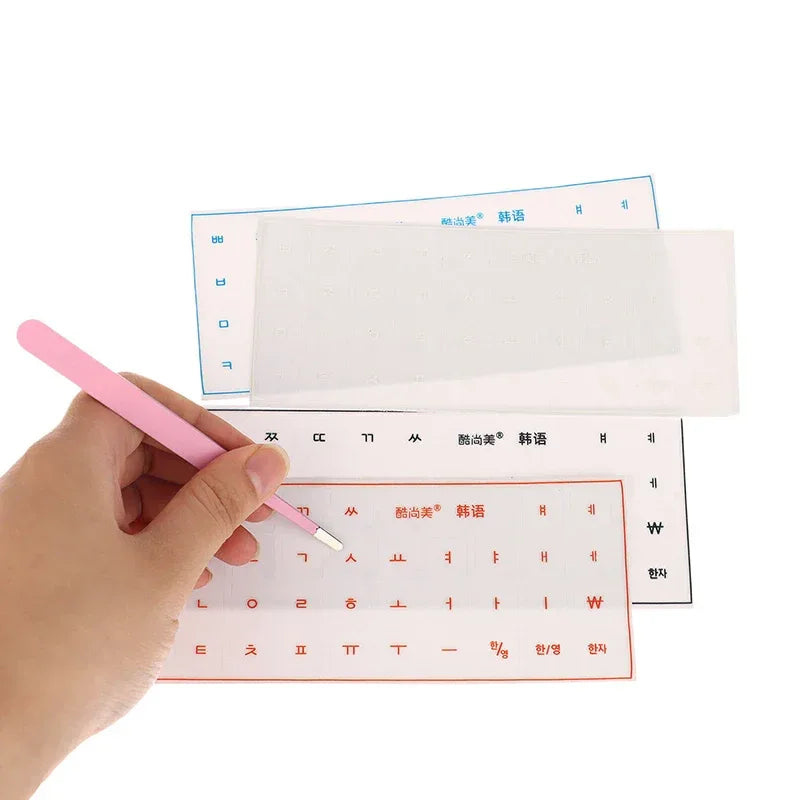 [Korean Language] Tear-Off Film Keyboard Sticker Desktop Laptop Key Sticker Single Film Universal Transparent Engraving Sticker