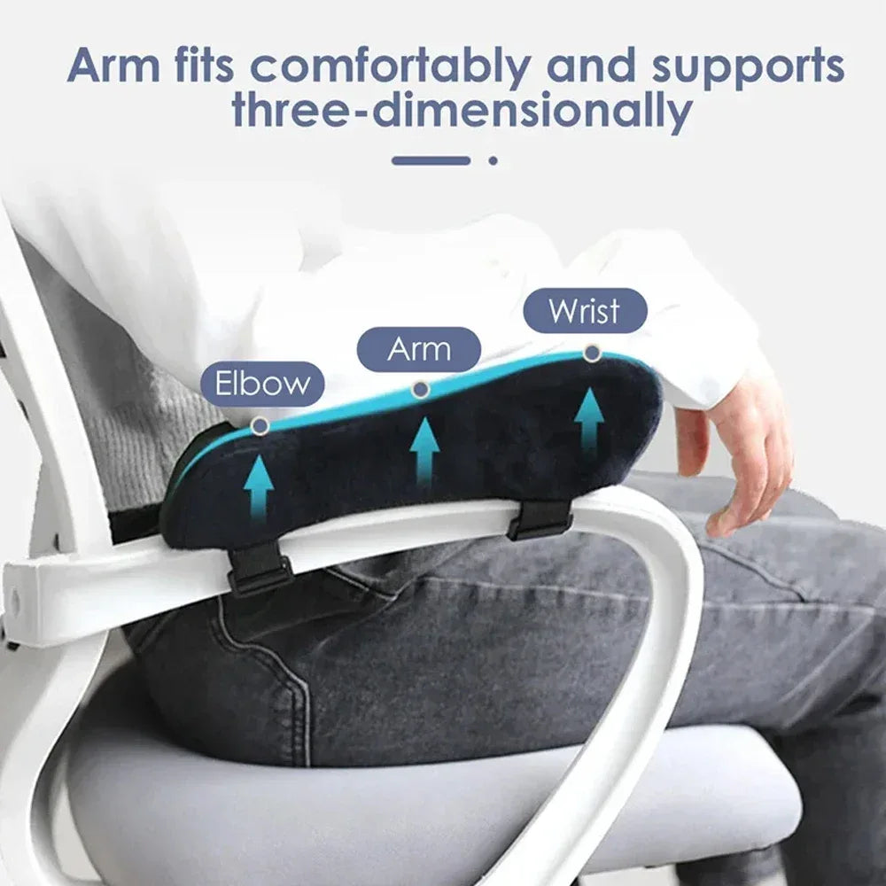 Office Chair Arm Pads with Cooling Gel,Memory Foam Armrest Pads for Gaming Chair Arm Rest Covers for Desk Chair Armrest Cushions