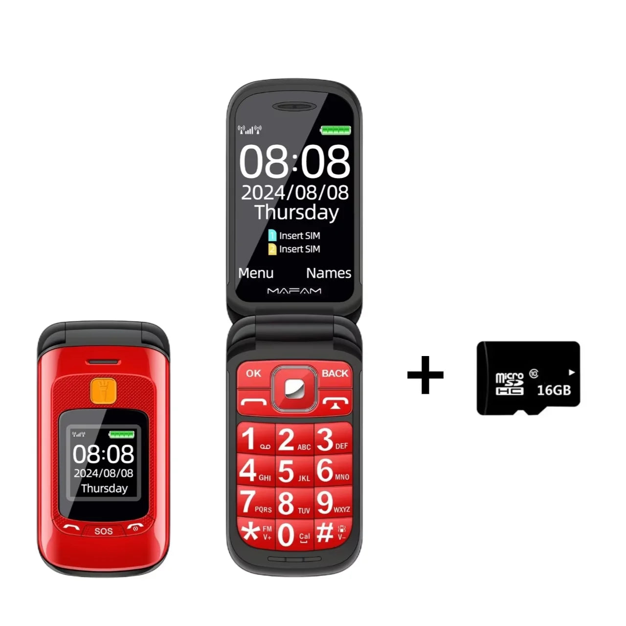 Mafam F899 Small Cover Folded Elderly Mobile Phone For Seniors Dual Display SOS Button Fast Quick Call Anti-Scratch Low Price
