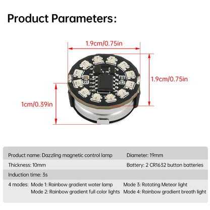 Mini Super Brightness Magnetic Control Lamp Led Single Lights Diy Toys Wireless Illumination Materials Diorama Accessory 1Pcs