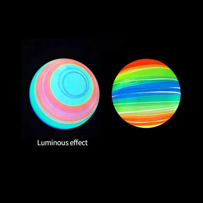 Luminous Ball Flashing Sport Fitness Portable Inflatable Throwing Bouncy Ball Rubber Parent-child Outdoor Interactive Games Toys