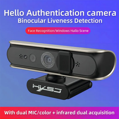 30FPS Online Mini USB Face Recognition 5 Million Built-in Microphone Autofocus Camera Windows Hello Auto-Unlock Webcam For PC