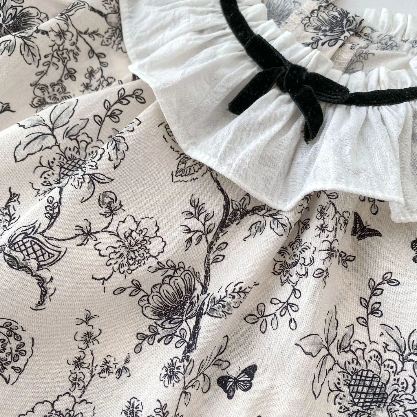 2026 New Summer Baby Clothing Set Infant Girls Floral Lace Collar Tops And Bloomer 2 PCS Suit Toddler Outfit
