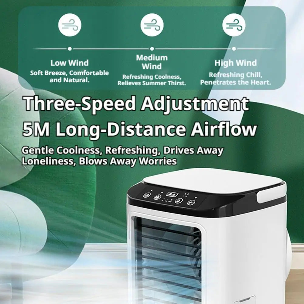 USB Mini Evaporative Air Cooler Desktop Spray Humidifier Fan 900ML Water Tank, Portable Water Cooling Fan for Home Office Use
