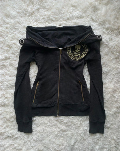 Russias Hot Selling Sexy Backless Sparkling Rhinestone Mesh Hoodie Y2K Womens Harajuku Fashion Oversized Hoodie Pullover Tops