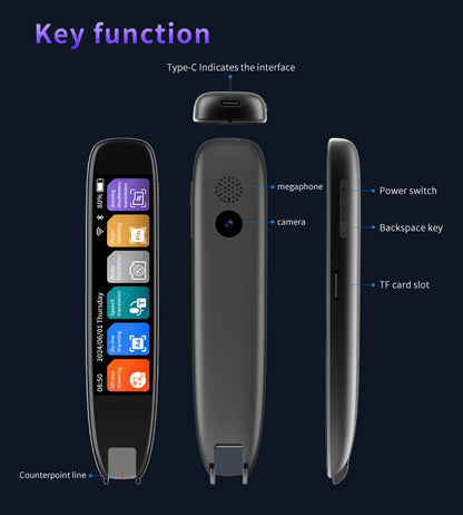 Translation Pen for Dyslexia Scanner Reading Pen 142 Text to Speech Smart Recording Pen Voice Wireless Text Extract Translator