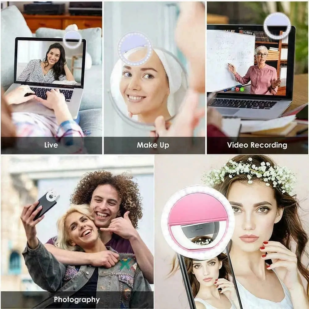 LED selfie fill light, mobile phone lens fill light, suitable for iPhone, Samsung, Xiaomi, Huawei mobile phone selfie fill light