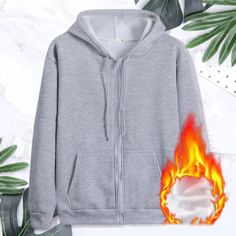 New Women's Fleece Plus Velvet Hoodie Ideal Outdoor Sports Jacket for Running Football Basketball Jogging Fitness