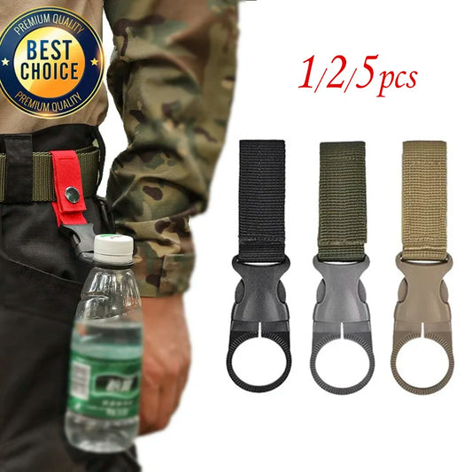 1/2/5pcs Hanging Bottle Buckle Clip Carabiner Portable Water Bottle Holder Clip Belt Backpack Hanger for Outdoor Camp Hiking by PDG ibma