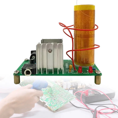 DIY Mini for Tesla Coil Kit Mini Music for Tesla Coil Plasma Speaker High Temperature High Pressure Plasma 15W DC 15-24V 2A