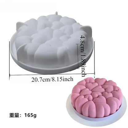3D Heart Silicone Mousse Cake Moulds For Bakeware Tools Pastry Chocolate French Desserts Valentine's Day Cake Decorating Tools