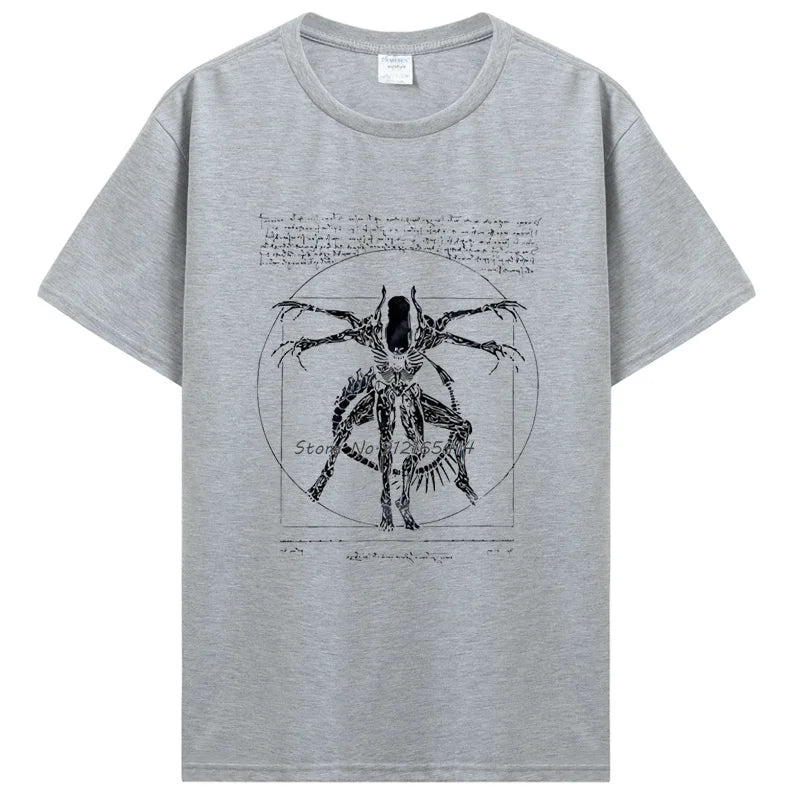 2019 Brand Tshirt Homme Tees Cool Stuff For Teenagers  Da Vinci Alien T Shirt  Gamer Gifts For Men Streetwear