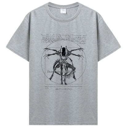 2019 Brand Tshirt Homme Tees Cool Stuff For Teenagers  Da Vinci Alien T Shirt  Gamer Gifts For Men Streetwear
