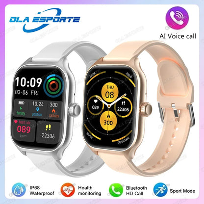 2.01'' Sports SmartWatch Fitness Clock Health Monitor Waterproof Smartwatch Wireless Call Watches For Men Women IOS Andriod 2025