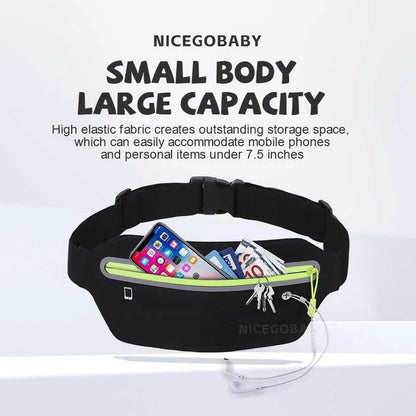 Sports waist pack Multi-functional outdoor running mobile phone men's and women's fitness waterproof invisible pocket ultra-thin