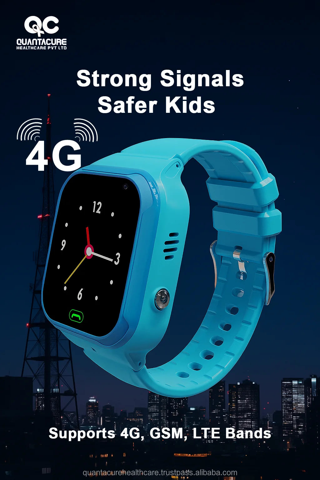 2025 QC K15 LT36 Kids Smartwatch 4G SOS Call Video Chat IP67 Waterproof LBS WiFi Tracker Remote Monitor RTOS 400mAh Square TFT