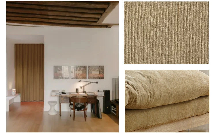 Japanese Nordic Cotton and Linen Curtains for Living Room Bedroom Blackout Curtain Decoration Custom Finished Partition Curtain