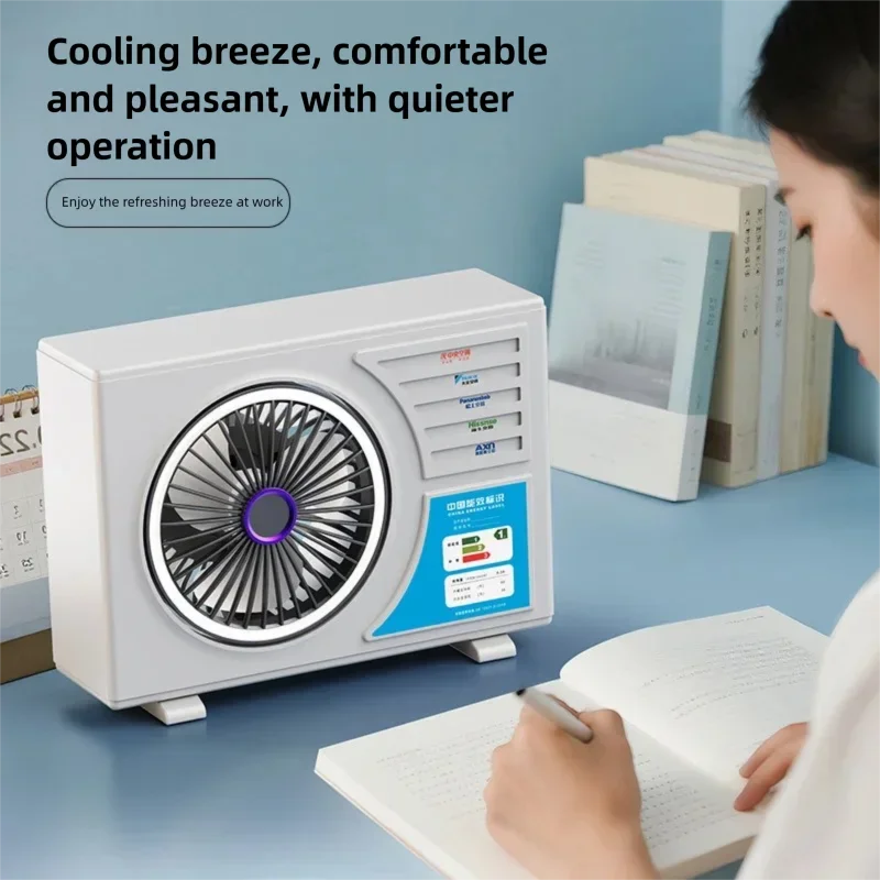Home High-Speed Desktop Fan with Multiple Adjustable Levels Cool Circulating Air Mini Air Conditioning Style Silent Cooling Fan