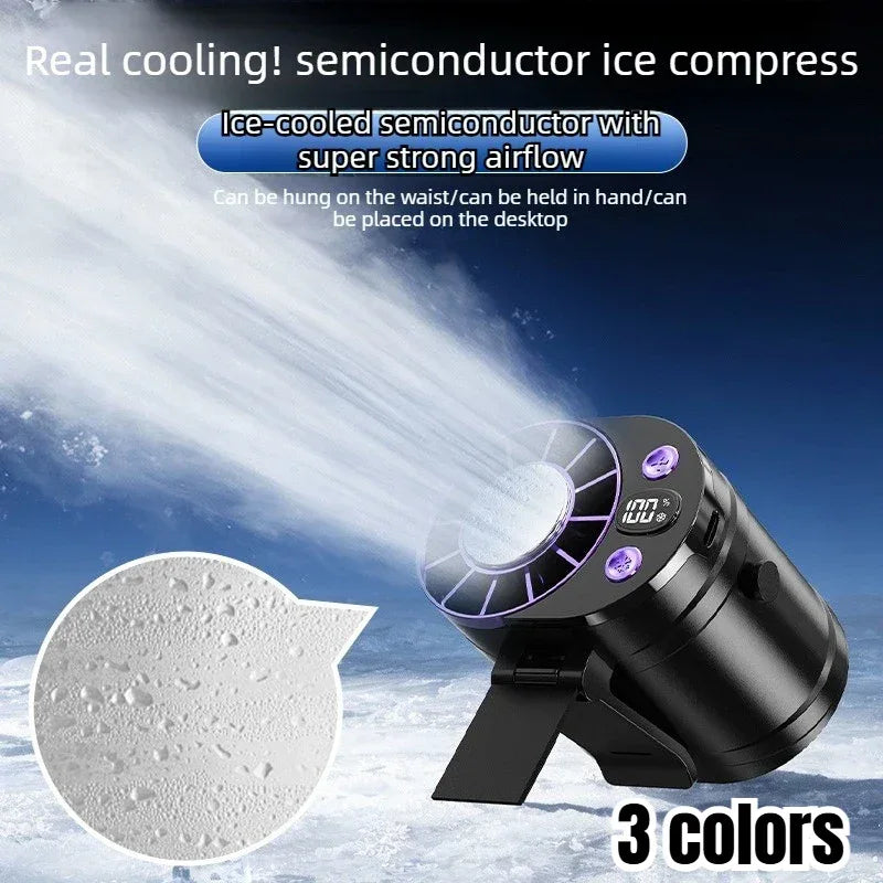 USB Waist Hanging Fan Neck Cooling Fan 2026 New Rechargeable Outdoor Camping High Temperature Workplace Portable Small