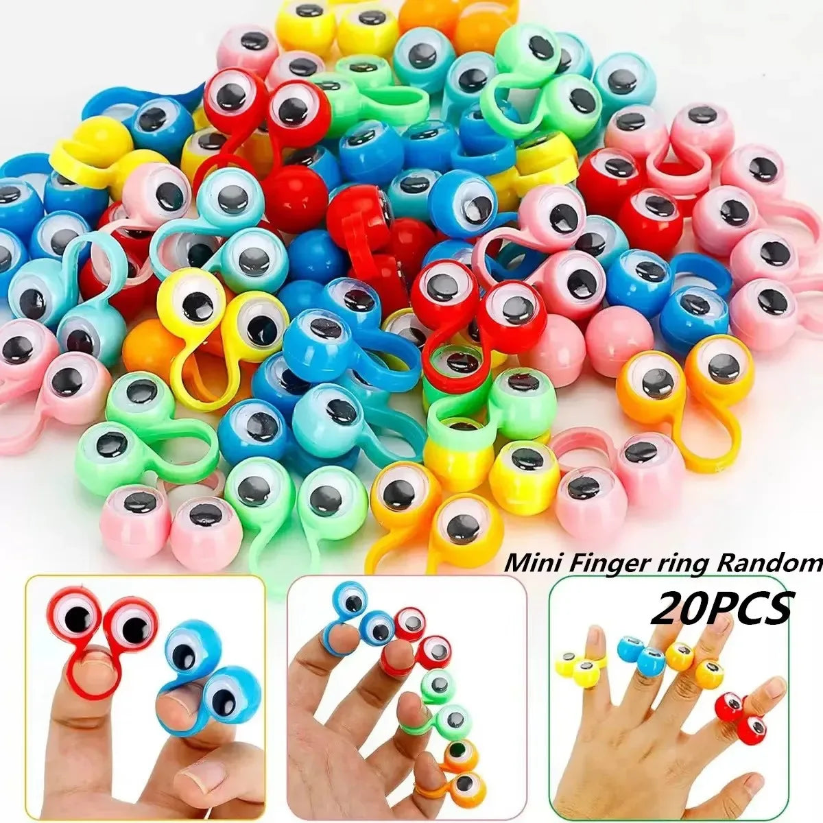 5/10/20Pcs Active Eye Ring Children Parent-child Props Cool Practical Jokes Finger Toys personality Event Giveaway Gags Gifts