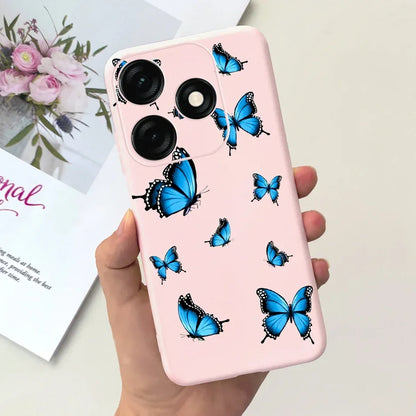 For Tecno Spark 20 Case Spark 20C BG7n Prety Girls Butterfly Painted Phone Case For Tecno Spark 20 Pro Spark20 C Soft TPU Fundas