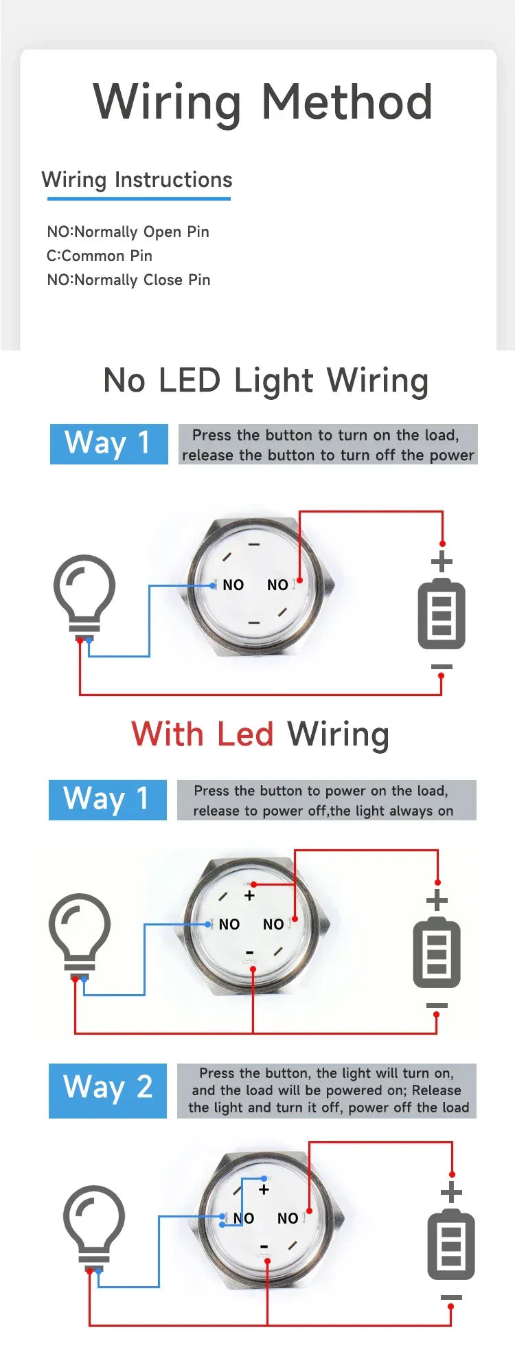 8mm 10mm metal button mini small switch dustproof self resetting point action ball head circular micro start solder foot 3-24V