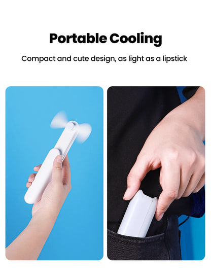 Portable Mini Fan Handheld Small Fan Extendable USB to Type C Charging Fan 2-in-1 Multi-Functional Mobile Phone Charging Fan