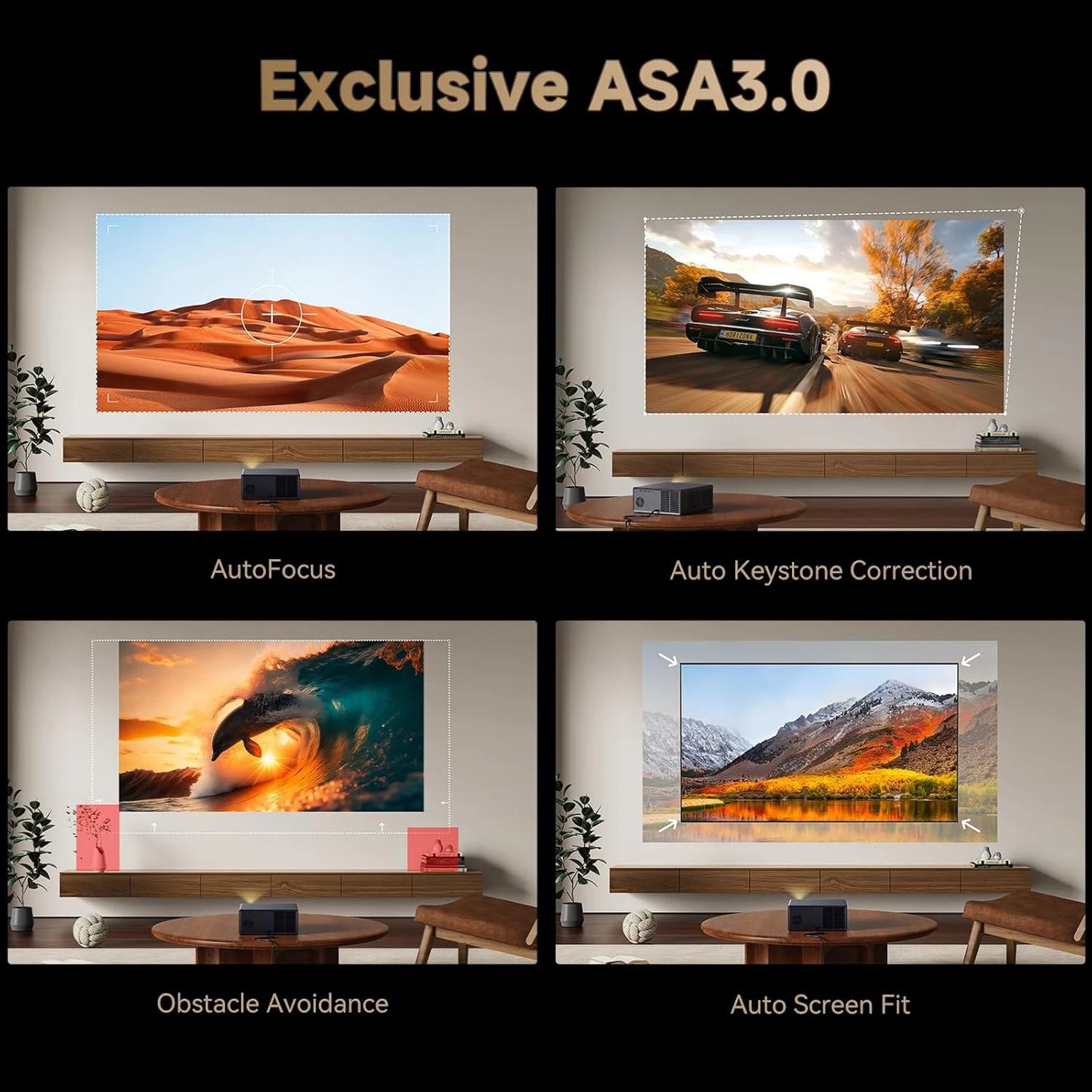 Fintex LT2 Ultra 20000Lumen Projector Online 4K Full HD 1080P HDR10 Proyector 1000 ANSI Android9.0 ASA3.0 Auto Focus Projectors