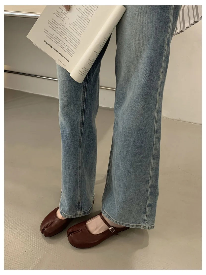 Women Tabi Ninja Slippers Brand Mules Soft Microfiber Comfy Flats Fashion Split Toe Slides Casual Loafer Shallow Ballerina Mujer
