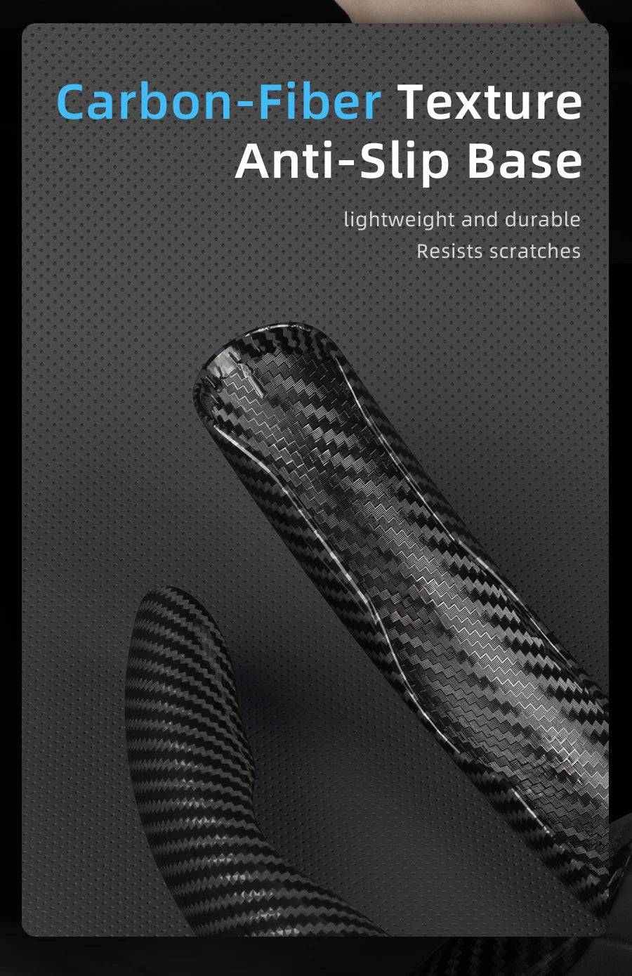 Suitable for Seat Carbon Fiber Texture Steering Wheel Cover with Segmented Quick-Release Design, Durable, for Models Such as Ibiza, Arona, Leon, Leon Sportstourer, Ateca, Etc., in Black, Blue, Red, Silver, and White by PDG ibma