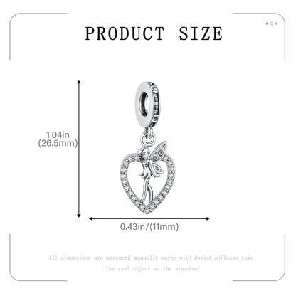 Elegant Mother's Day gifts For mom Ballet Pendant Fit Original Bracelet Diy Jewelry Fine Perfect Heart Rainbow Charm Daily Wear