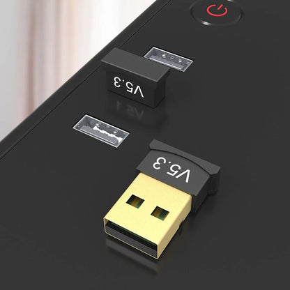 USB Bluetooth-Compatible 5.3 Adapter Support Windows 11/10/8.1 BT Audio Transmitter USB Dongle for Computer PC Laptop Earphone