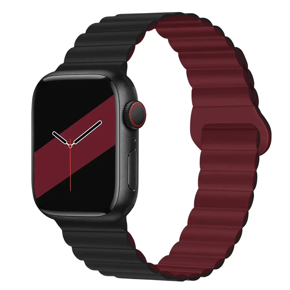NEW Original Liquid Silicone Magnetic bands for Apple watch band Ultra 2 Series 9 SE iwatch 42mm 44mm 45mm 49mm 38mm 40mm 41mm