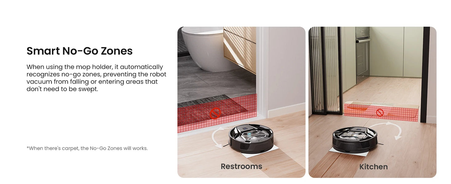 Lefant M320 cordless Robot Vacuum Cleaner and mop, 6000Pa ,210 Mins Runtime,Self-Charging,Ideal for Hard Floor, Pet Hair,Carpet