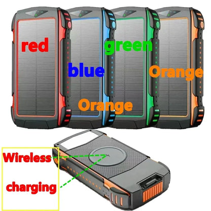 New upgraded version of solar wireless power bank 104000mah100000mahfast charging mobile power supply forHuawei Oppo Xiaomi ViVo