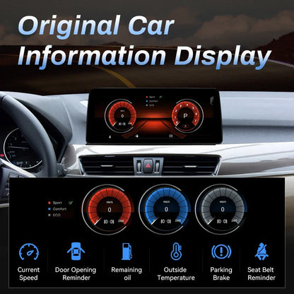 Wireless Carplay Android 12 12.3 Inch IPS 1920*720P Car Multimedia Player For BMW X1 F48 2016 2017 NBT System 4G Wifi Navigation