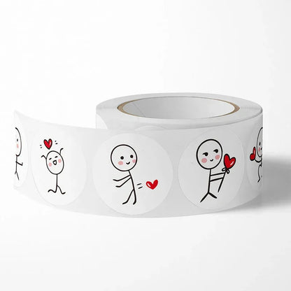 500pcs Valentine's Day Stickers Love Labels for Wedding Holiday Gift Decoration Envelope Sealing Stickers