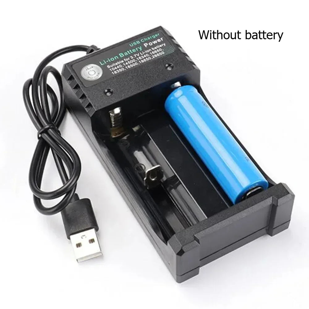 18650 Battery Charger Black 2/3/4 Slots AC 110V 220V Dual For 18650 Charging 3.7V Rechargeable Lithium Battery 4 Ports Charger