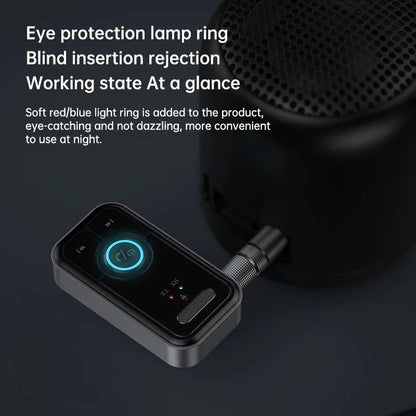 Upgraded Bluetooth 6.0 Transmitter Receiver HiFi Stereo Music Car AUX Audio Adapter 3.5MM Jack With Mic Calling For Car Kit