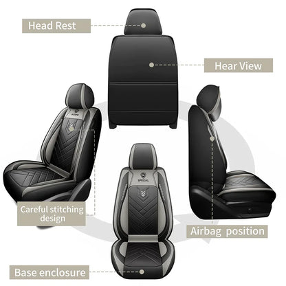 1pcs All inclusive seat cover full leather car seat cushion Driver's seat cover or passenger seat cover all season universal pad by PDG ibma