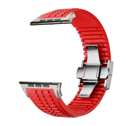 Silicone Band for Apple Watch Ultra 3/2 49mm Strap Men Sport Bracelet for Iwatch 11 10 9 8 7 6 5 Se 46mm 45mm 44mm  Watchband