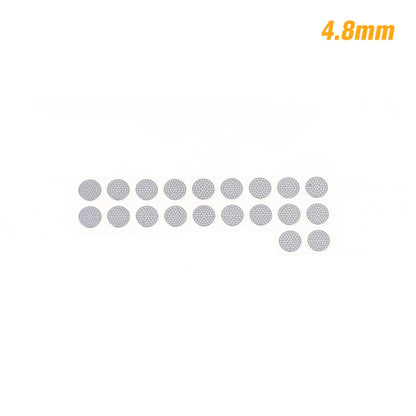 20PCS 4.0-5.0mm In-EarSpeaker Dust Filter Mesh–Replacement Steel Mesh with Glue for Earbud Driver Protection,OEM-Grade RepairKit