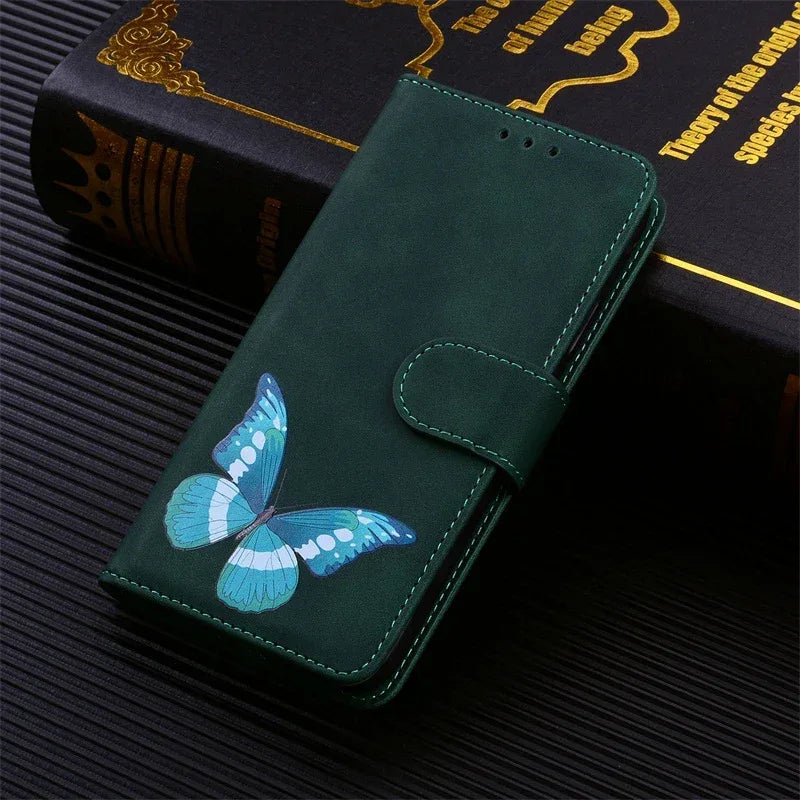 For Xiaomi Redmi 13 Case Solid Color Leather Flip Phone Case for Xaomi Redmi 13 Cover Redmi13 13C 5G Wallet Card Slots Etui