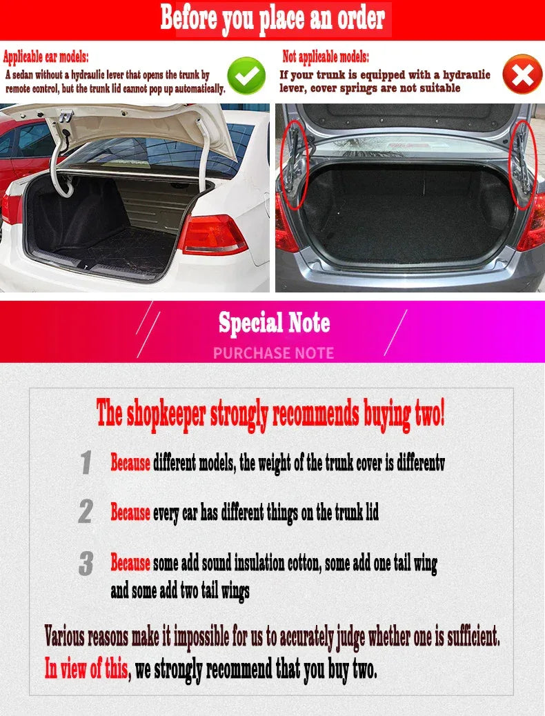 For Mazda 3 6 gj Axela Atenza Xingchi Car Trunk Spring Automatic Opening Lift Adjustable Metal Spring Device Accessories