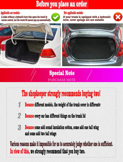 For Mazda 3 6 gj Axela Atenza Xingchi Car Trunk Spring Automatic Opening Lift Adjustable Metal Spring Device Accessories