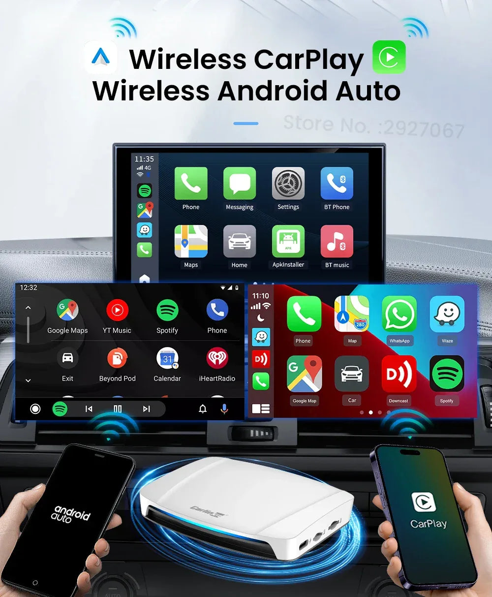 HDMI CarlinKit Android 13 CarPlay Ai Box SDM660 6225 Wireless CarPlay Android Auto Video TV Streaming Box for OEM Car 8G+128G
