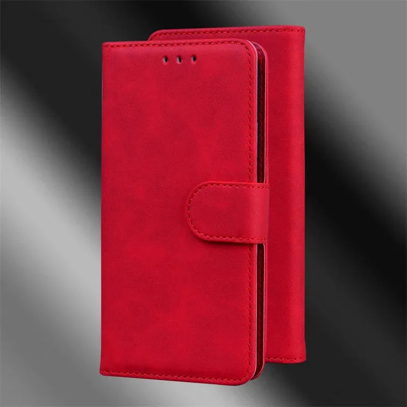 For Xiaomi Redmi 13 Case Solid Color Leather Flip Phone Case for Xaomi Redmi 13 Cover Redmi13 13C 5G Wallet Card Slots Etui