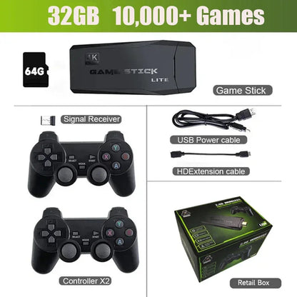 New M8 Video Game Console 2.4G Double Wireless Controller Game Stick 4K 20000 Games 64 Retro Games for Children's Christmas gift