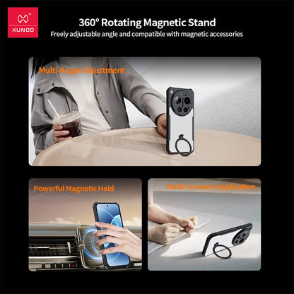 Xundd Case For Xiaomi 17 Ultra Magnetic Airbags Shockproof Hard PC + Soft TPU Clear Anti-fall Protection Phone Cover
