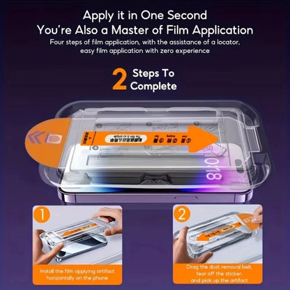 1-5PCS Easy Install HD Screen Protector For iPhone 17 Pro Max 15 16 13 11 14 16e 12 Mini XR X Xs 7 8 Plus Air Tempered Glass